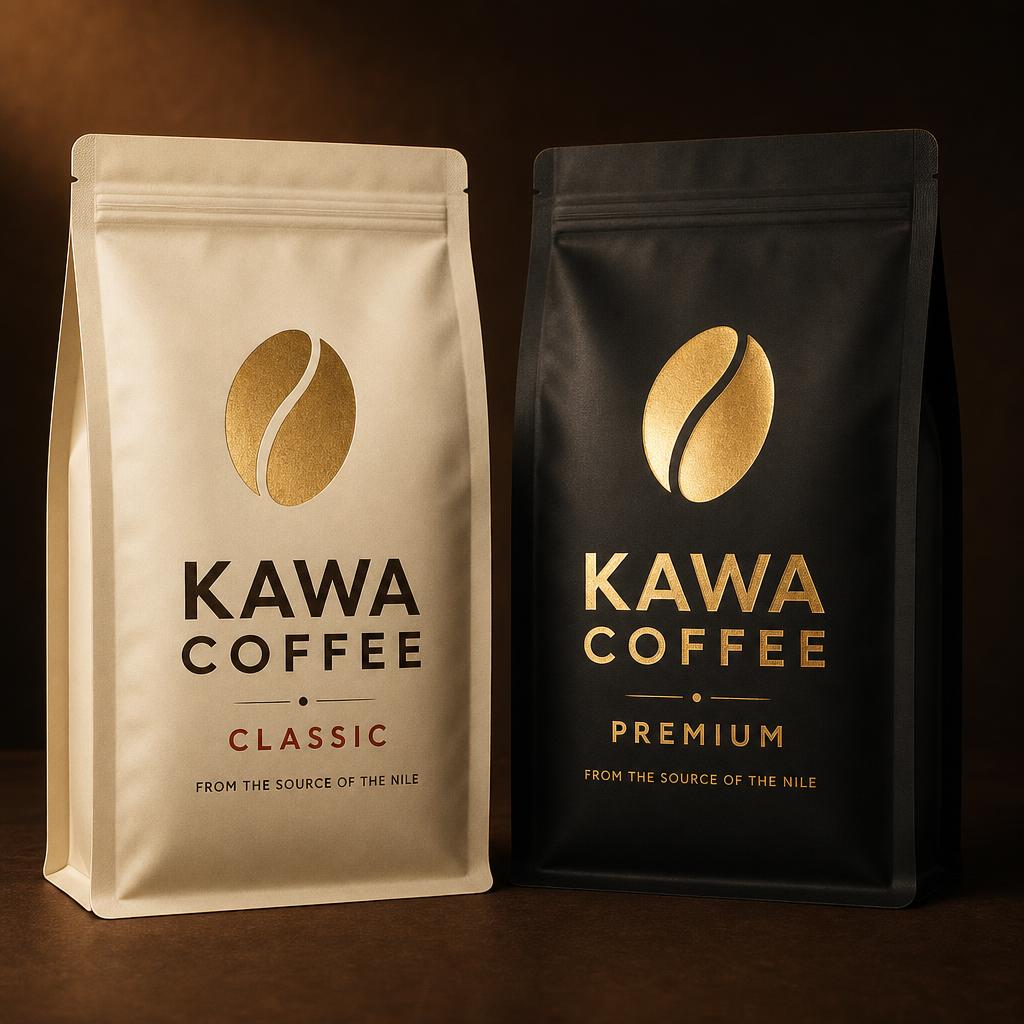 Kawa Coffee Classic and Premium packaging